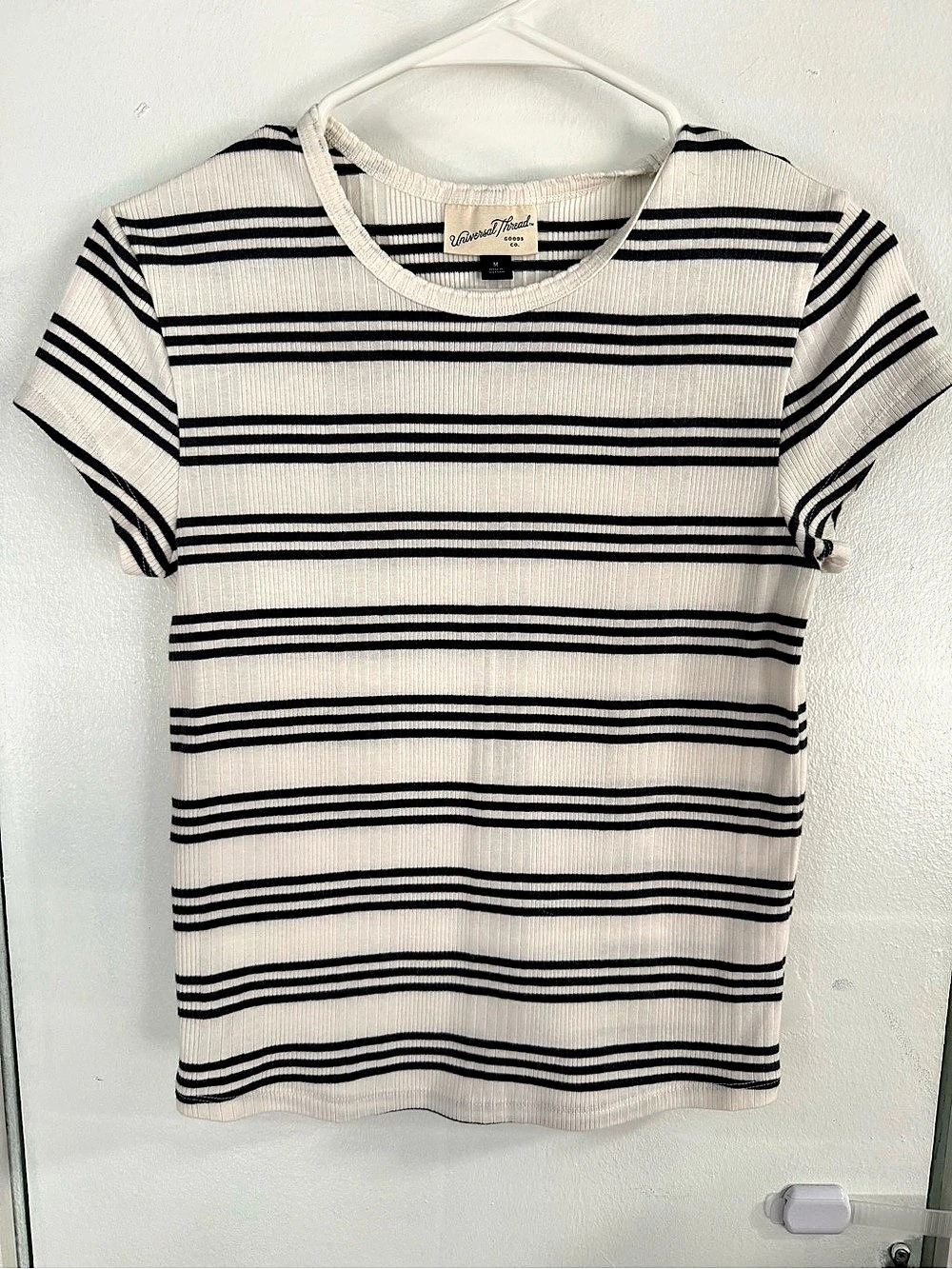 Short sleeve ribbed t shirt